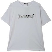 تصویر تی شرت زنانه یقه گرد سفید کیدی Kiddy طرح میکی و دوستان کد 2234 
