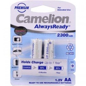 تصویر باتری قلمی شارژی کملیون مدل Camelion AlwaysReady 2300mAh ACCU (بسته 2 عددی) battery