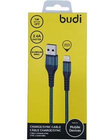 تصویر کابل کنفی آیفون بودی / budi USB-A to iPhone LED 