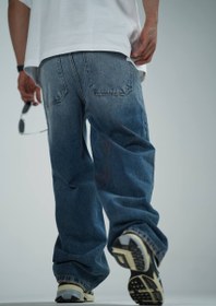 تصویر شلوار جین فول بگ کد 0335 پارچه ترک