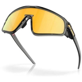 تصویر عینک دوچرخه سواری اورجینال اوکلی بژ Oakley 1505501468 عینک آفتابی لچ پنل 940405 دودی خاکستری پریزم 24K 