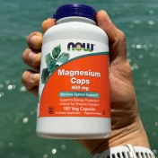 تصویر منیزیم ۴۰۰ میلی‌گرم Now Foods بسته ۱۸۰ عددی 