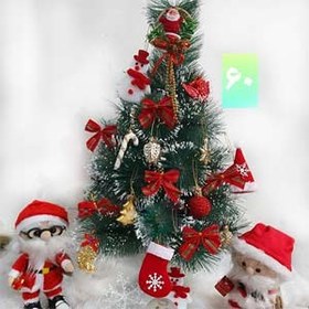 تصویر درخت کریسمس تزیین شده 60 سانت 