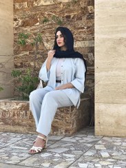 تصویر شومیز زنانه لینن فری سایز طرح سما 