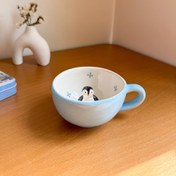 تصویر ماگ لته خوری سوپرایزی سرامیکی طرح پنگوئن 