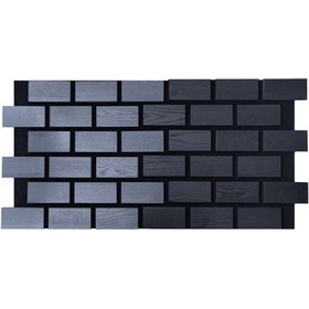 تصویر پنل آجری چوبی آی پنل با روکش چوب مشکی black wood کد B4009 