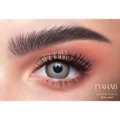 تصویر لنز چشم دهب مدل لومیر هازل ۲ رنگ عسلی طوسی ۶ ماهه 