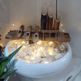 تصویر آبنما رومیزی دکوری بامبو مدل شیدا 