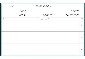 تصویر سربرگ سوال امتحانی پایه ابتدایی ،متوسطه و دبیرستان کد 13689 