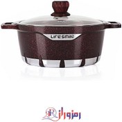 تصویر قابلمه گرانیتی لایف اسمایل مدل FLCM 36P LIFE SMILE FLCM-36P Granite Coating Soup Pot