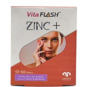 تصویر ویتافلش قرص زینک پلاس 60عددی VITA FLASH ZINC PLUS 60TABLES