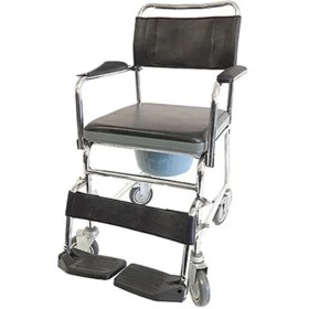 تصویر ویلچر چهار چرخ کوچک 695 مخصوص حمام و توالت bath wheelchair model 695