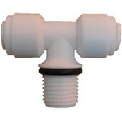 تصویر سه راه فیتینگی یکسر دنده تصفیه آب 