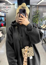 تصویر هودی لانگ کلاهدار 