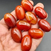 تصویر پک ۱۰ عدد عقیق سرخ سایز درشت 