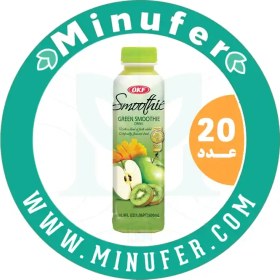 تصویر اسموتی مولتی ویتامین سبز او.کی.اف 500 سی سی - باکس 20 عددی OKF Smoothie Multi Vitamin Premium Drink GREEN 500Ml