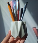 تصویر جا مدادی رو میزی و جا براشی سنگی 