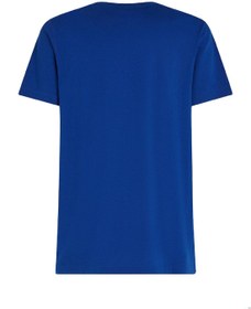 تصویر تی‌شرت بزرگ مردانه هیلfiger - کتان، آبی برند Tommy Hilfiger Men's Big Hilfiger T-shirt - Cotton, Blue