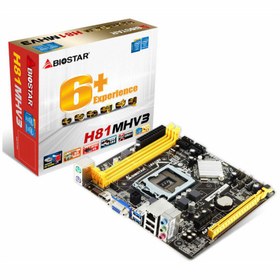 تصویر مادربرد بایواستار H81MHV3 BIOSTAR H81MHV3 LGA1150 H81 Mainboard