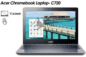 تصویر لپ‌تاپ کروم‌بوک ACER مدل C720 | لمسی | Ram: 4 GB| SSD:16 GB - White Acer Chromebook Laptop- C720 | Touch