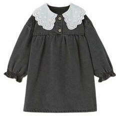 تصویر Kids لباس جین مشکی دخترانه 