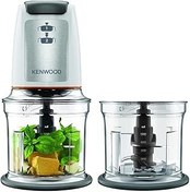 تصویر Chopper Kenwood Chopper 500W هلی کوپتر برقی با 2 5 500 میلی لیتر کاسه ، سرعت دوگانه ، تیغه چهار فلزی ضد زنگ ، اتصال مایونز چند مایو ، اسپاتول ، عملکرد یخبندان CHP61.200WH سفید KENWOOD Chopper 500W Electric Food Chopper with 2 x 500ml Bowl, Dual Speed, Stainless Steel Quad Blade, Multi Mayo Mayonnaise Attachment, Spatula, Ice Crush Function CHP61.200WH White