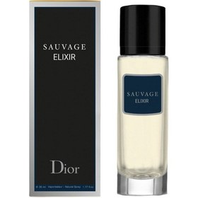 تصویر ادو پرفیوم مردانه نیو پرستیژ کالر مدل Sauvage elixir رایحه گرم حجم 35 میلی لیتر 