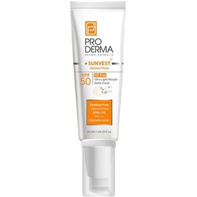 تصویر ضدآفتاب فلوئیدی spf50 پرودرما 