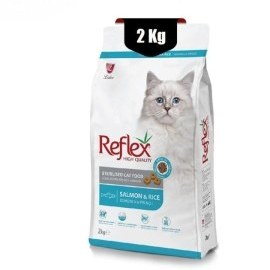 تصویر غذای خشک گربه عقیم شده رفلکس با طعم سالمون 2 کیلوگرم ا Reflex Adult Cat Food Sterilised With Salmon & Rice 2kg Reflex Adult Cat Food Sterilised With Salmon & Rice 2kg