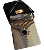 تصویر کالیمبا سگا چوب گردو همراه هارد کیس چکش Kalimba cega walnut k17