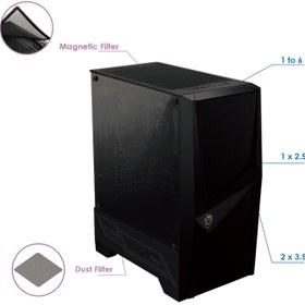 تصویر کیس کامپیوتر ام اس آی مدل MAG Forge 100R MSI MAG Forge 100R PC Case