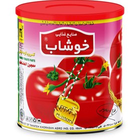 تصویر کنسرو رب گوجه فرنگی خوشاب مقدار 800 گرم Canned fragrant tomato paste in the amount of 800 g