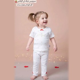 تصویر بلوز آستین کوتاه نوزاد دخترانه طرح گیلاس دانالو Danaloo Cherry Danaloo Cherry Baby Girl Short Sleeve Shirt