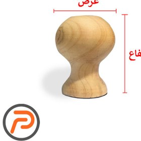 تصویر دستگیره چوبی تک پیچ مدل توپکش 