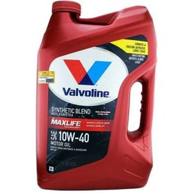 تصویر روغن موتور والوالین 5 لیتری مکس لایف 10W40 مدل Valvoline Synthetic Blend Maxlife Technology 