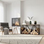 تصویر استند هیزم فلزی–چوبی مدل ZG_W04 