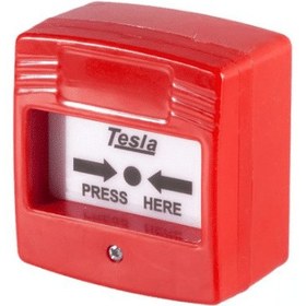 تصویر شستی اعلام حریق قابل ریست تسلا Tesla resettable fire alarm push button