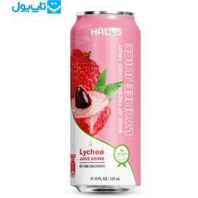 تصویر آبمیوه هالوس Halos با طعم میوه لیچی Lychee حجم 330 میلی‌لیتر 