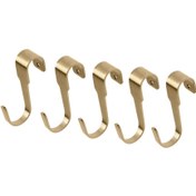 تصویر قلاب ایکیا 5 عددی طلایی مدل HULTARP کد 104.487.78 ا IKEA HULTARP Hook IKEA HULTARP Hook
