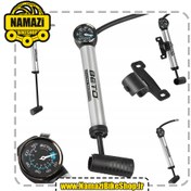 تصویر تلمبه دستی کوچک Bicycle Hand Pump With Pressure Gauge 80PSI Aluminum Portable Small Presta Valve 