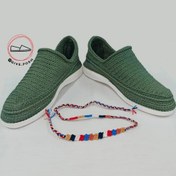 تصویر گیوه سبز رویه نخ پنبه زیره میکرو آلن - 36 