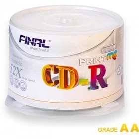 تصویر سی دی پرینتیبل فینال باکسدار 50 عددی (FINAL) - حداقل60بسته50عددی FINAL PRINTABLE CD-R