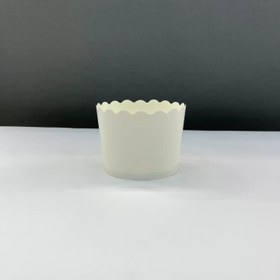 تصویر کاپ کیک گلاسه سفید 