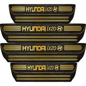 تصویر برچسب پارکابی خودرو مهدیار طرح چرم کد pkT108 مناسب برای هیوندای i20 بسته 4 عددی 