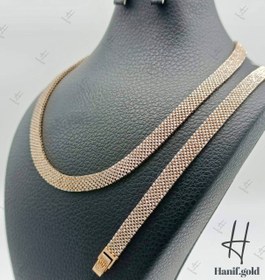 تصویر سرویس طلای دو رنگ سفید و رزگلد ، رولکس تراش 