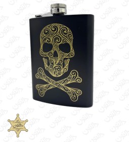 تصویر ست قمقمه جیبی 4 نفره طرح اسکلت-Skeleton Bottle 