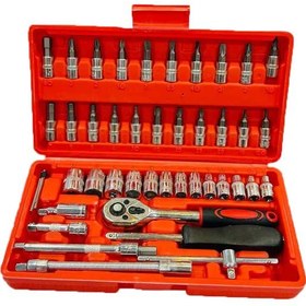 تصویر جعبه بکس۴۶پارچه 46pcs socket wrench set