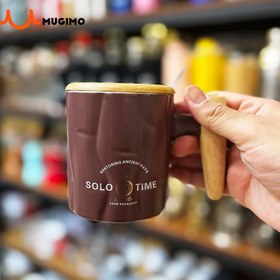 تصویر ماگ دسته بامبو مدل solo tim Solo tim bamboo handle mug