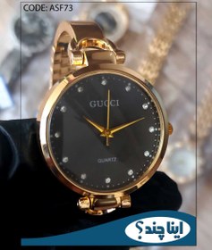 تصویر ساعت مچی زنانه طلایی GUCCI کد ASF73 