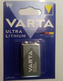 تصویر باطری لیتیوم 9ولت کتابیVARTA ULTRA LITHIUM 9V 